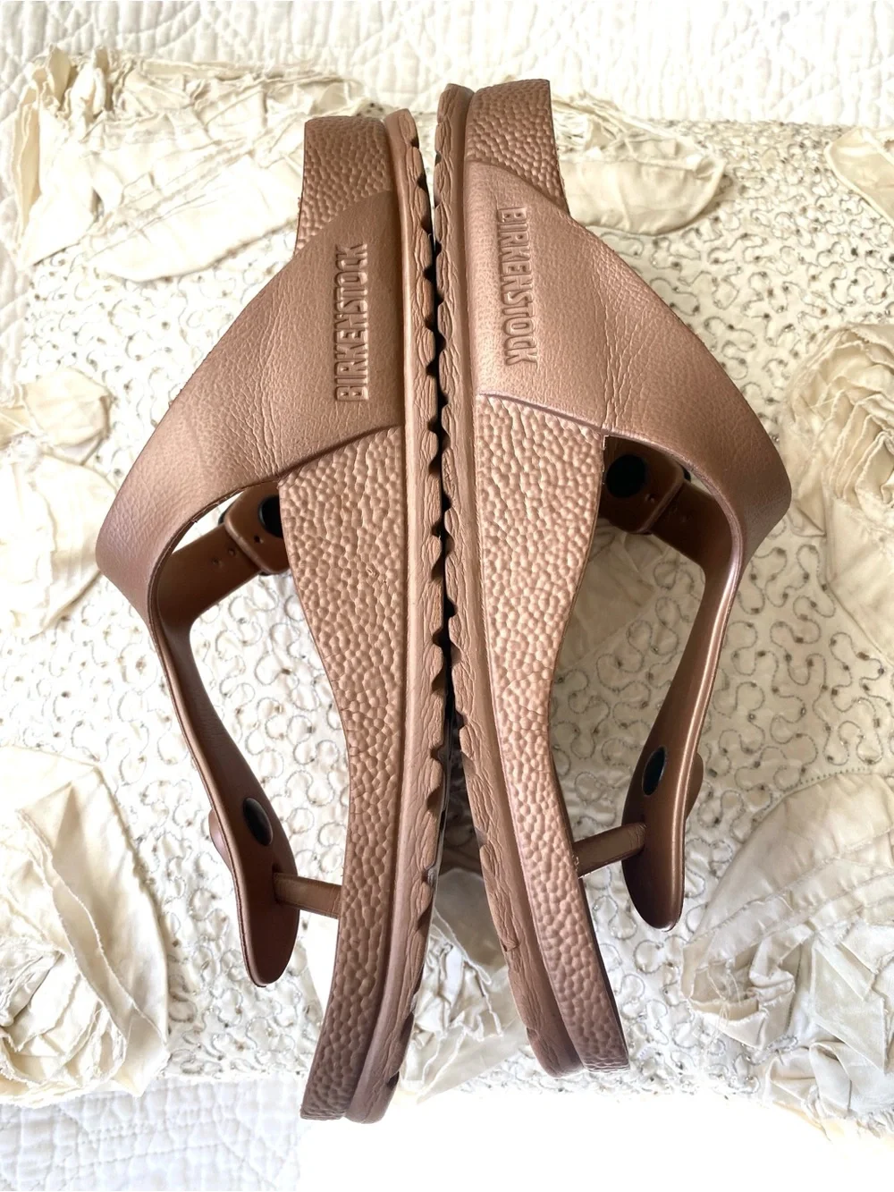Birkenstock Gizeh EVA Sandals Bronze Gold Metallic Vibe Thong Sandal EU38 - Picture 4 of 16